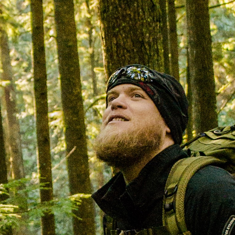 joshua-haarbrink-lynn-canyon Joshua Haarbrink exploring a forest